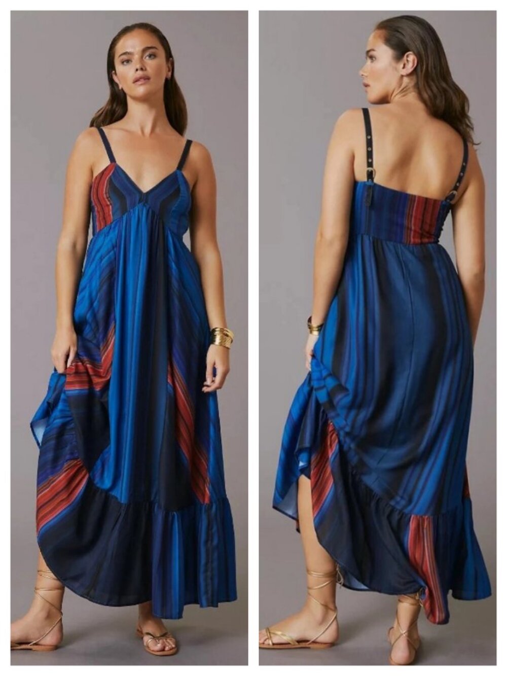 NWT Anthropologie Nikita Mhaisalkar Striped Maxi Dress 8